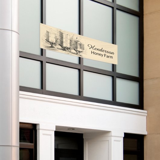  Honing Hive en Bee Business Banner (Buitenkant Gebouw)