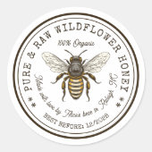 Honing inblikken sticker met bijen (Voorkant)