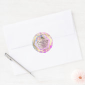 Honing Jar Honeybee Honeycomb Apiary Pink Glitter Ronde Sticker (Envelop)