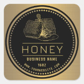 Honing label Black Gold | Honing-Logo (Voorkant)