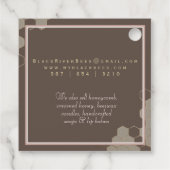 Honing Label Honingraat met Bijen op Roos Goud (Achterkant)