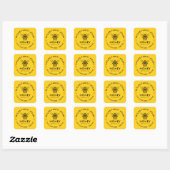 Honing label met aangepaste kleur honingbij (Vel)
