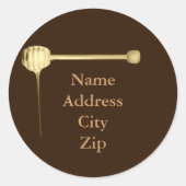 Honing Label Ronde Sticker (Voorkant)