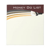 Honing maakt een lijst met verfpenseel notitieblok (Voorkant)