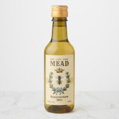 Honing Mead Bee en Kroon Wijn Etiket (Voorkant)