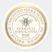 Honing & Melkzeep van de imker Ronde Sticker (Voorkant)