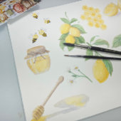 Honing met Cute Bees Citroen Bloem en Blad