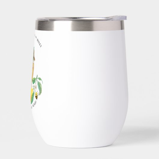 Honing met Cute Bees Citroen Bloem en Blad (Links)