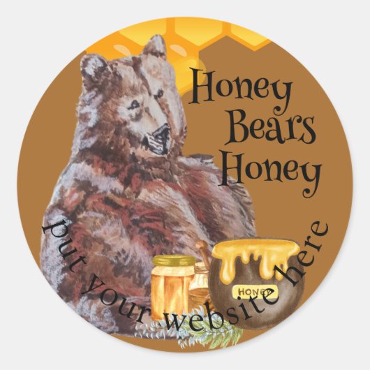 Honing met een beer label (Voorkant)