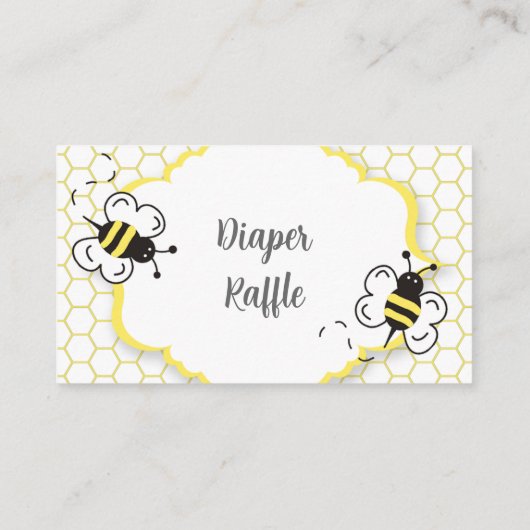 Honing of hommel bijen loterij ticket of insert ka informatiekaartje (Achterkant)