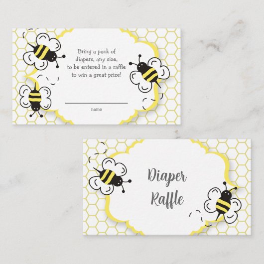 Honing of hommel bijen loterij ticket of insert ka informatiekaartje (Voorkant / Achterkant)