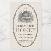 Honing  ovaal schuim met grensetiket voedselcontainer etiket (Enkel label)