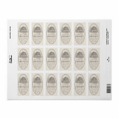 Honing  ovaal schuine streep met grensadreslabel etiket (Full Sheet)