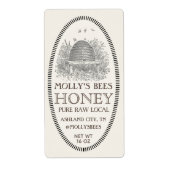 Honing  ovaal schuine streep met label voor randve (Voorkant)