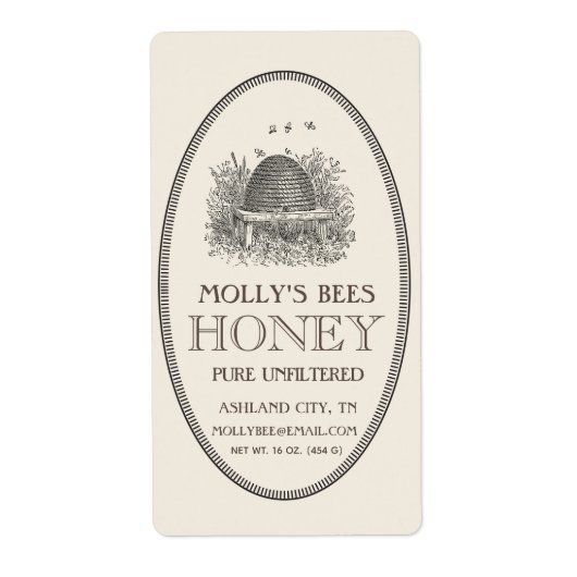 Honing  ovaal schuine streep met label voor randve (Voorkant)