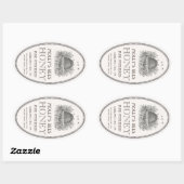 Honing  ovale Skep met rand wit label (Vel)