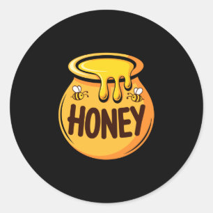 Honing ronde sticker