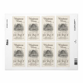 Honing Skep met bijen Verzendlabel (Full Sheet)