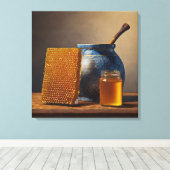 Honing Stilleven - Verpakte Canvas Print (Insitu (Houten vloer))