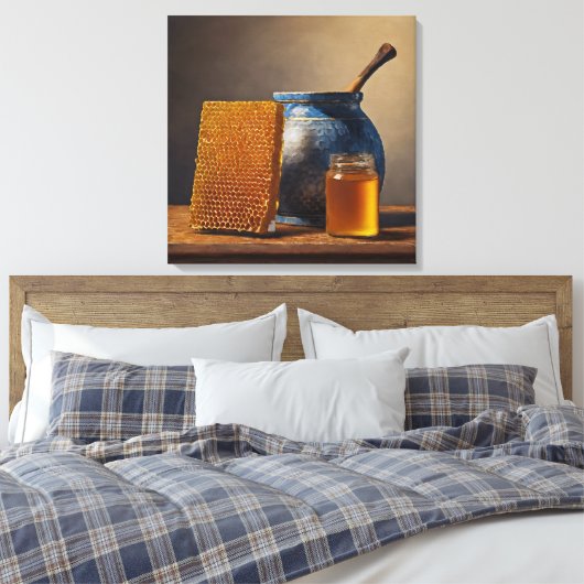 Honing Stilleven - Verpakte Canvas Print (Insitu (Slaapkamer))