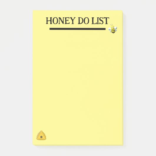 Honing Taak Bijen Thema Notities Post-it® Notes (Voorkant)