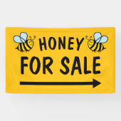 Honing te koop banner teken voor imker bedrijf (Horizontaal)