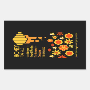 Honing te koop rechthoekige sticker