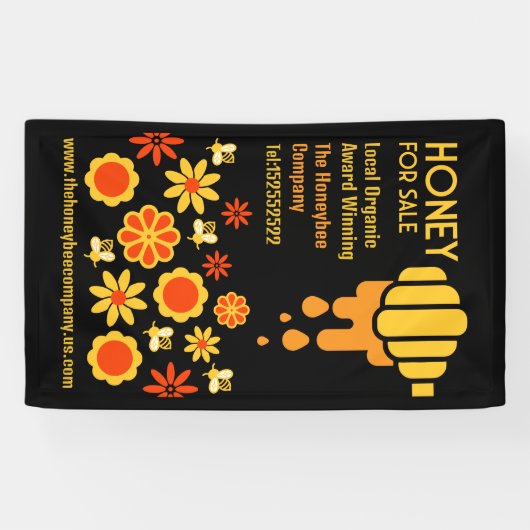 Honing te koop spandoek (Horizontaal)