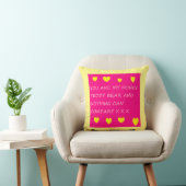 Honing teddybeer logo kussen kussen roze geel (Stoel)