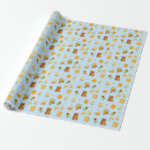 Honing-thema wikkelpapier cadeaupapier (Uitgerold)