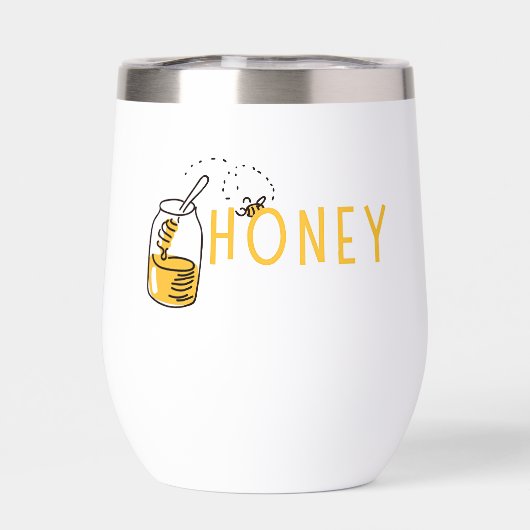 Honing Thermos Wijn Tumbler (Achterkant)
