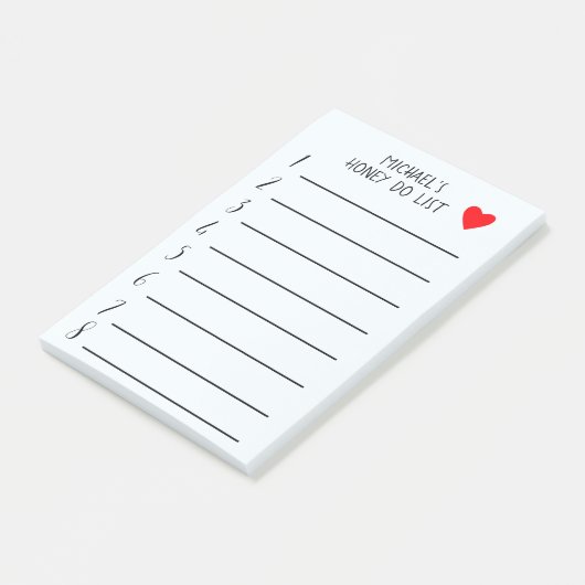 Honing to do lijst gepersonaliseerd post-it® notes (Schuin)