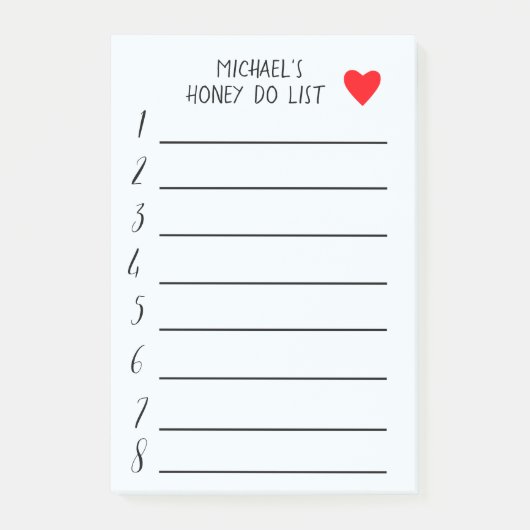 Honing to do lijst gepersonaliseerd post-it® notes (Voorkant)