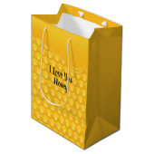 Honing uitdrogen op Honeycomb Medium Gift Bag Cadeauzakje (Voorkant Gekanteld)