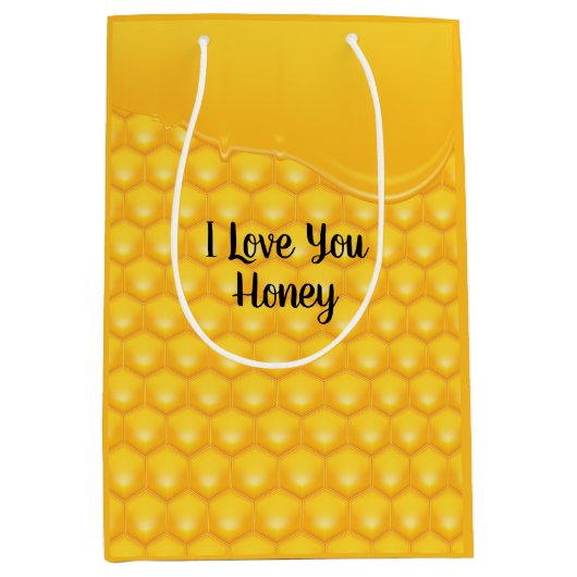 Honing uitdrogen op Honeycomb Medium Gift Bag Cadeauzakje (Voorkant)
