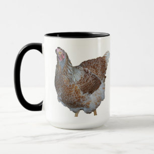 Honing van de blauwe, gelekte Wyandotte Hen Mok