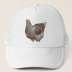Honing van de blauwe, gelekte Wyandotte Hen Trucker Pet