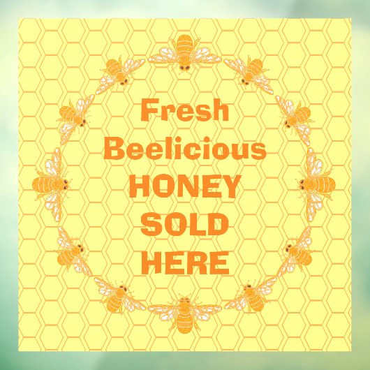 Honing verkocht hier raamsticker (Vel 3)