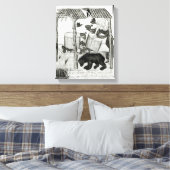 Honing verzamelen canvas afdruk (Insitu (Slaapkamer))