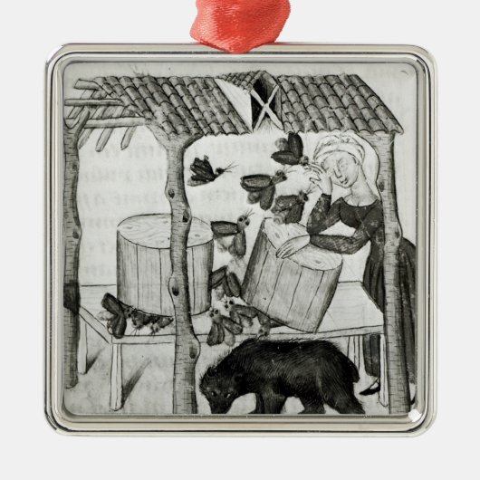 Honing verzamelen metalen ornament (Voorkant)