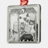 Honing verzamelen metalen ornament (Links)