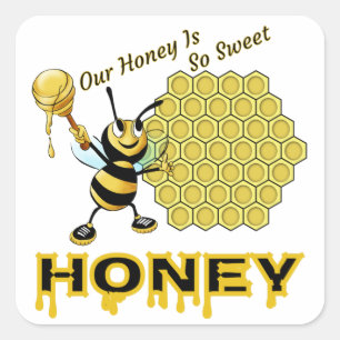 Honing Vierkante Sticker