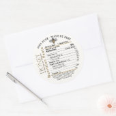 Honing Voeding Feiten 100% PURE met Honingbij Ronde Sticker (Envelop)