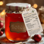 Honing Voeding Feiten Potje Label met Bijen Cadeaulabel