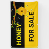 Honing voor de verkoop Honeycomb-vliegende bijenbi Spandoek (Verticaal)