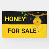 Honing voor de verkoop Honeycomb-vliegende bijenbi Spandoek (Horizontaal)