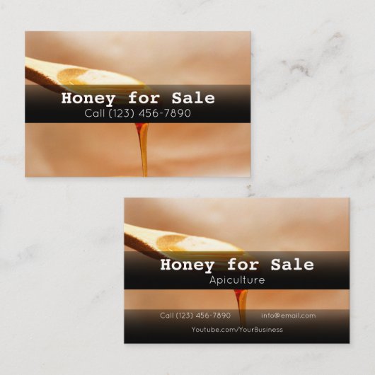 Honing voor de verkoop van Apicultuur Business Com Visitekaartje (Voorkant / Achterkant)