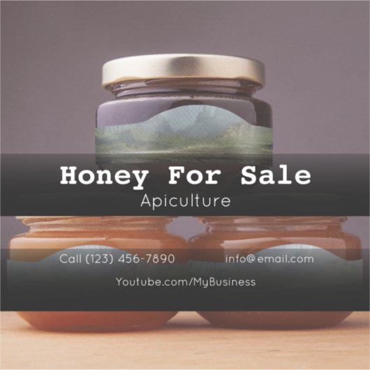 Honing voor de verkoop van Sticker van vinyl, op m (Voorkant)