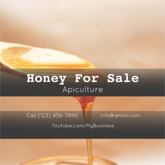 Honing voor de verkoop van Sticker van vinyl, op m (Voorkant)