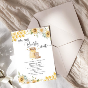 Honing we kunnen snel baby shower wachten kaart
